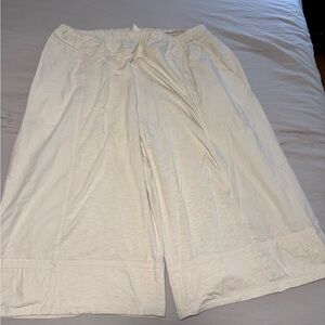 Cream Wide-Leg Pants